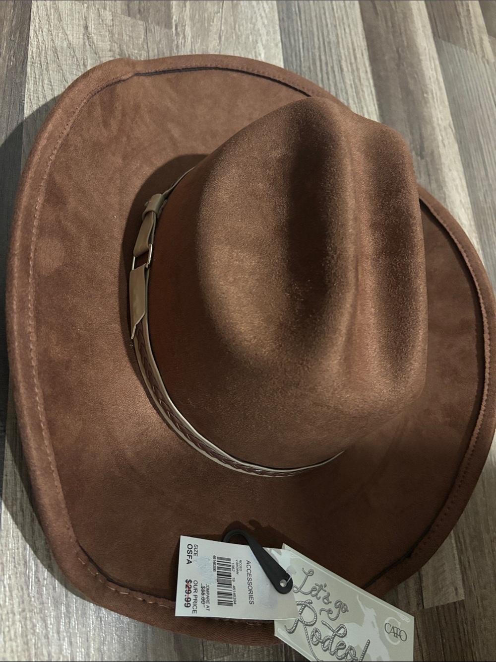 Cato Brown Felt Western Hat with Braided Band
